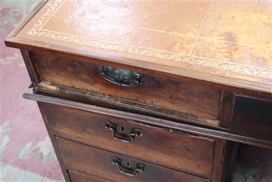 A George III mahogany pedestal partners desk a.f. W.152cm